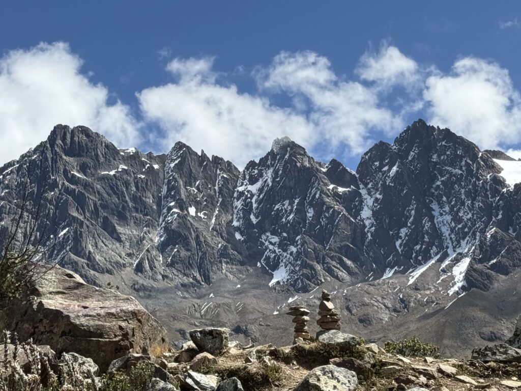 Humantay mountain during salkantay trekking during Rock climbing tour to Macchu Picchu with Alejandro Cornejo offered by sky viajes and Peru climb