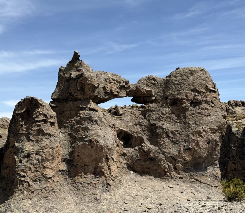 stone forest of Imata during group climbing tour offered by Climbing rooftop and PeruClimb in Colca Canyon Coporaque Peru