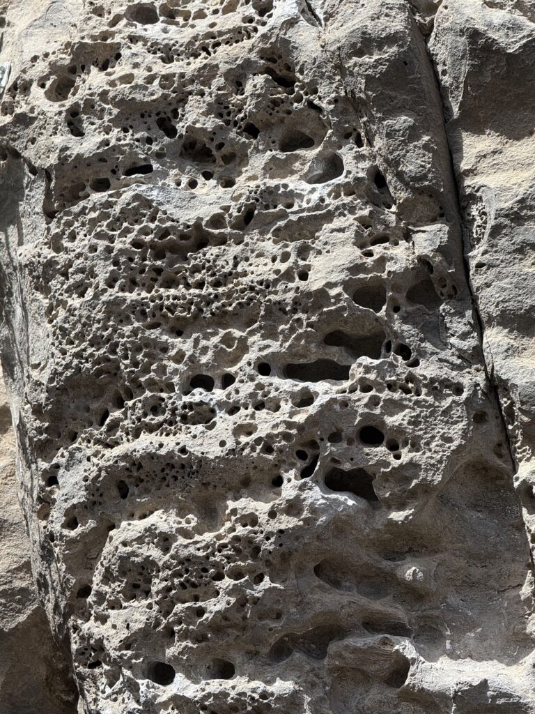 volcanic stone texture during climbing tour offered by Climbing rooftop and PeruClimb in Colca Canyon Coporaque Peru