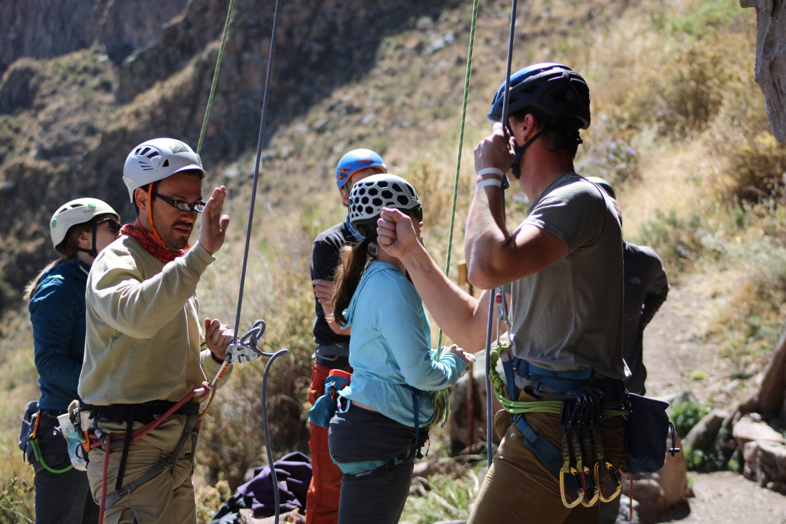 Sunset during group climbing tour offered by Climbing rooftop and PeruClimb in Colca Canyon Coporaque Peru