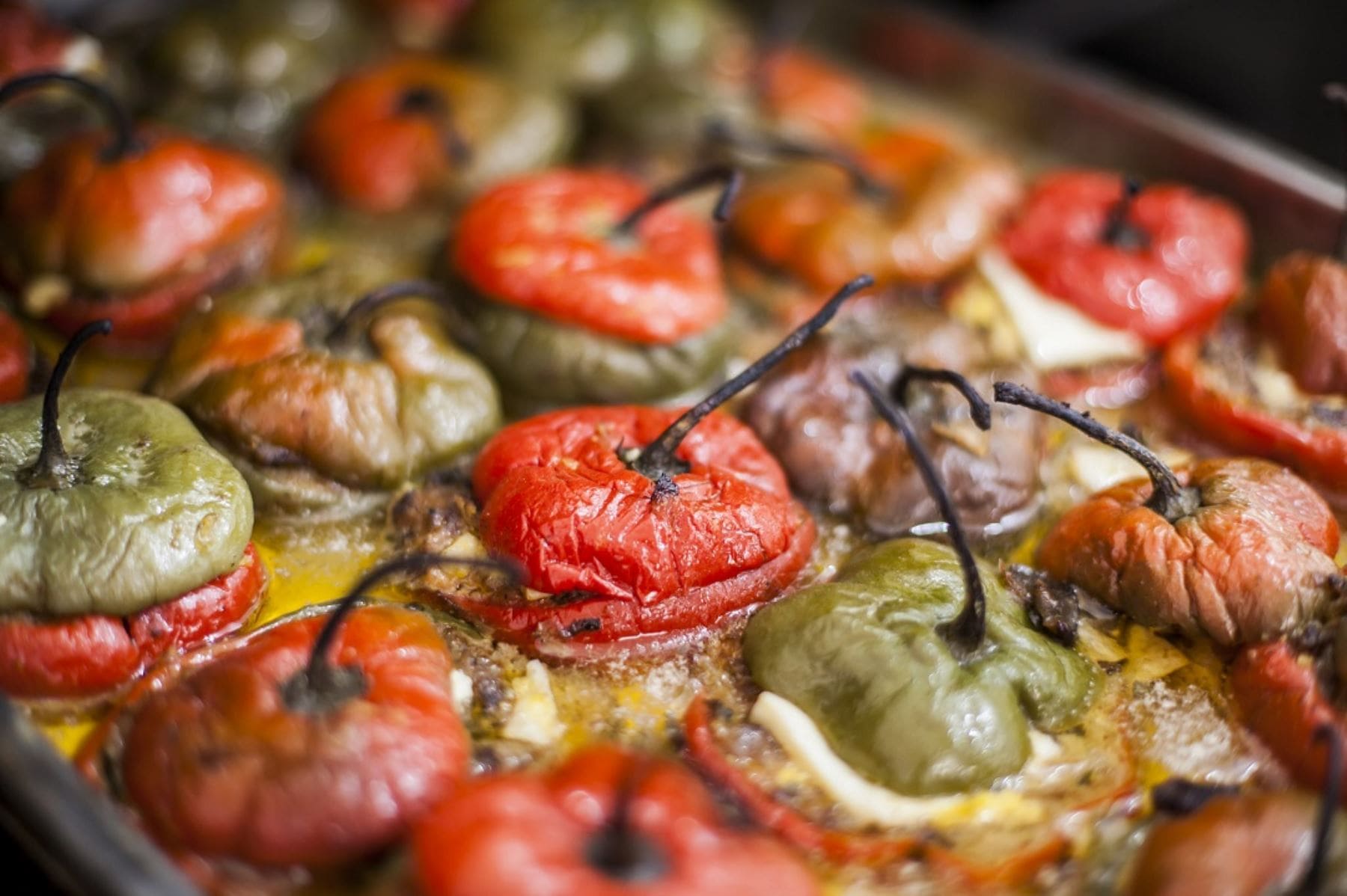 Stuffed pepper rocoto relleno in local restaurant Arequipa Peru